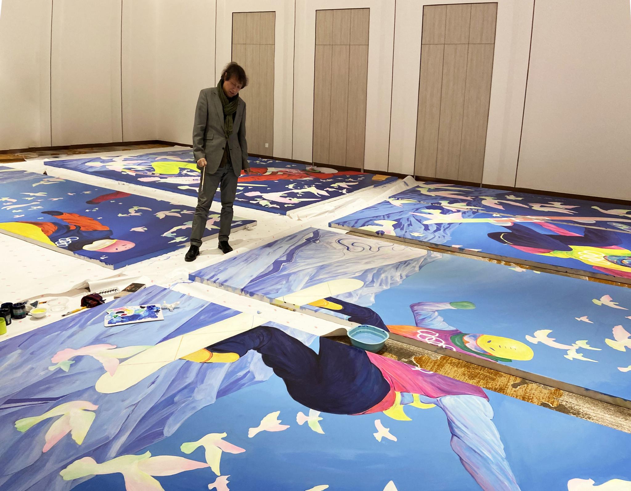 《冬奥之歌》主题画作创作者：它把我想对冬奥讲的话全都讲出来了休闲区蓝鸢梦想 - Www.slyday.coM