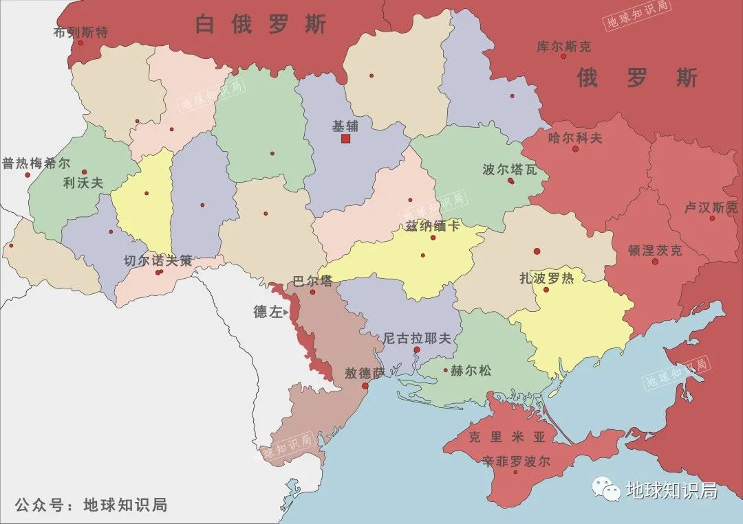 乌克兰的地理位置图片
