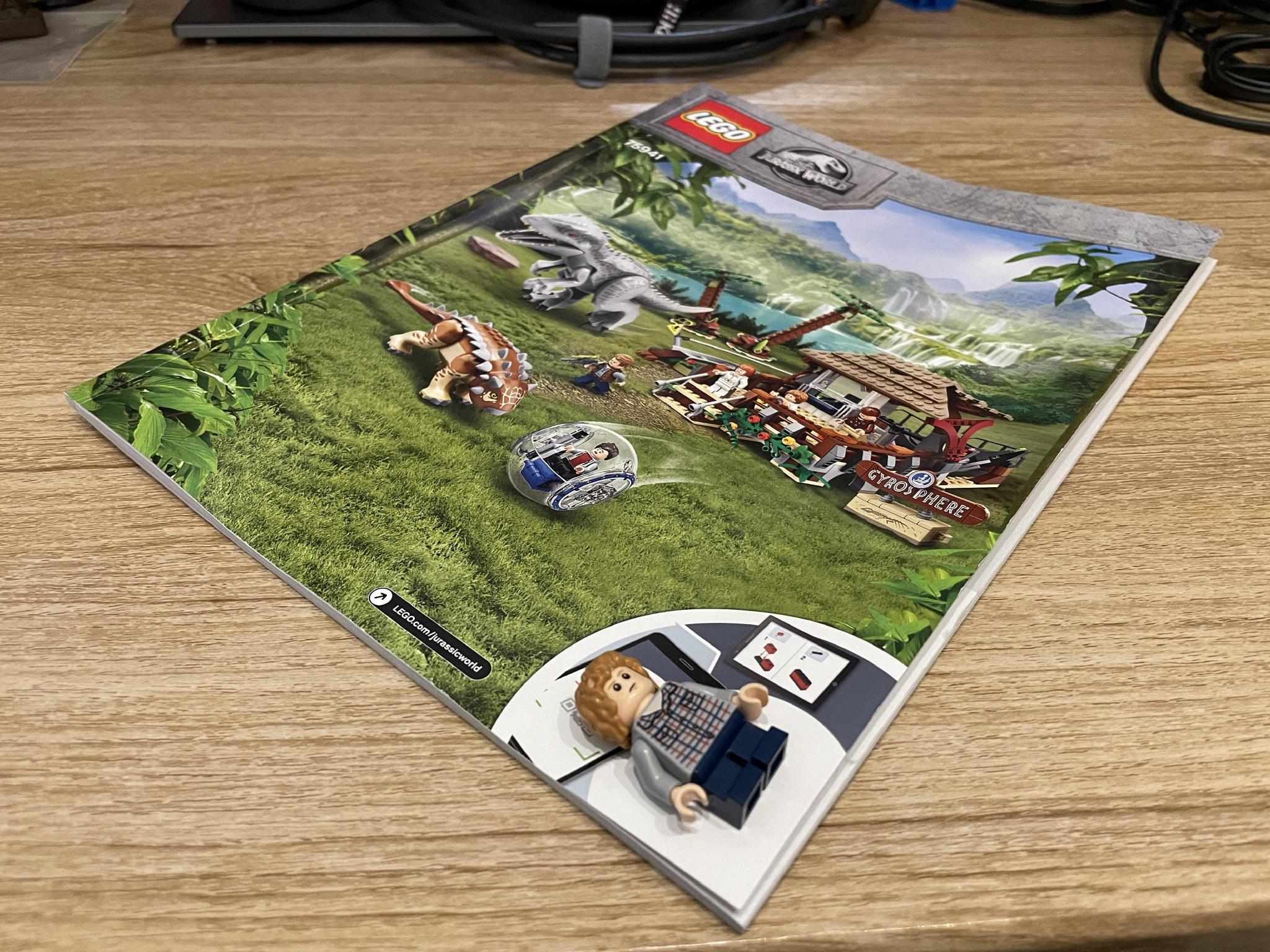 侏罗纪世界里的人气必玩乐高75941坐着陀螺球去看恐龙大战