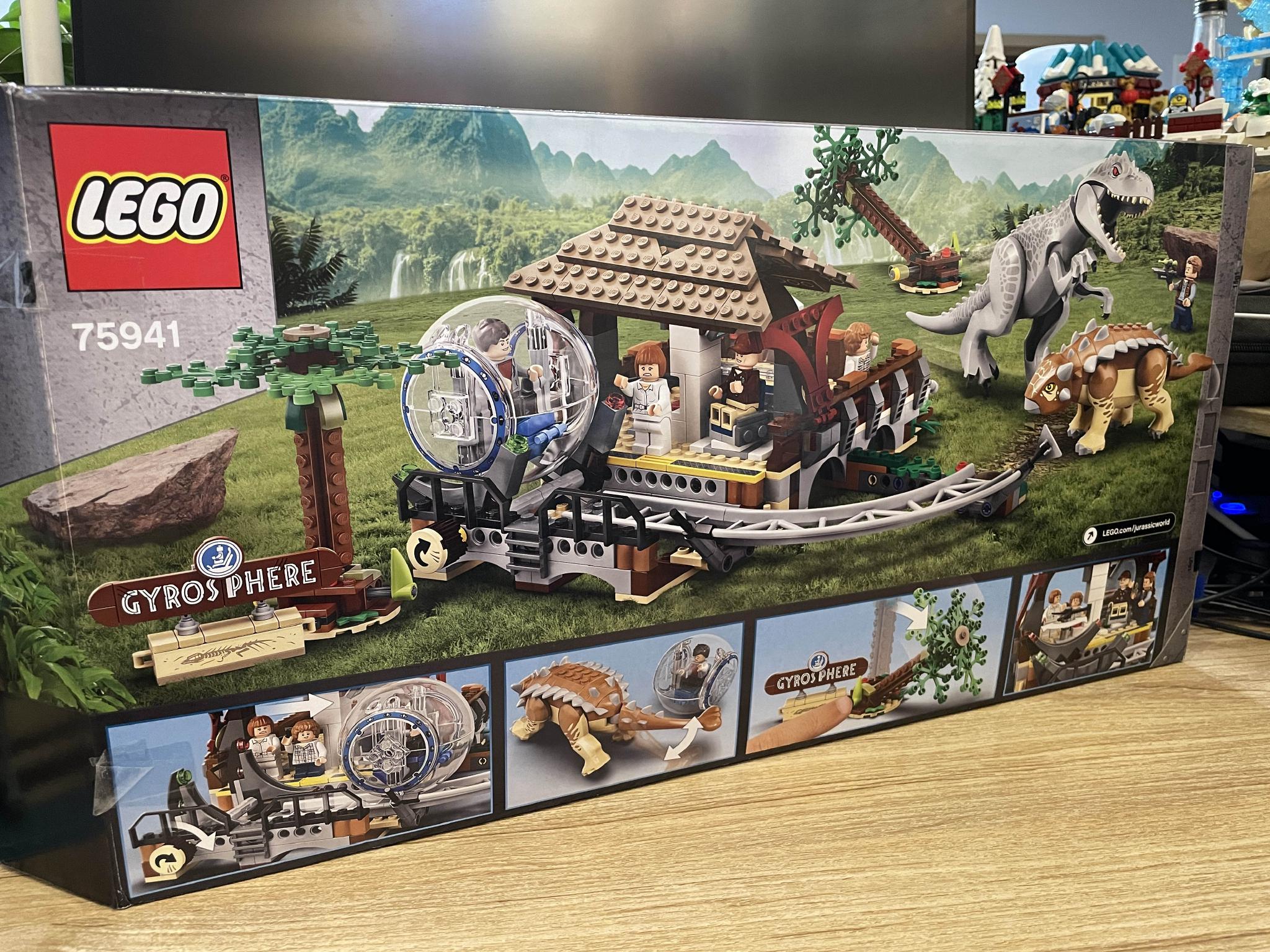 侏罗纪世界里的人气必玩乐高75941坐着陀螺球去看恐龙大战