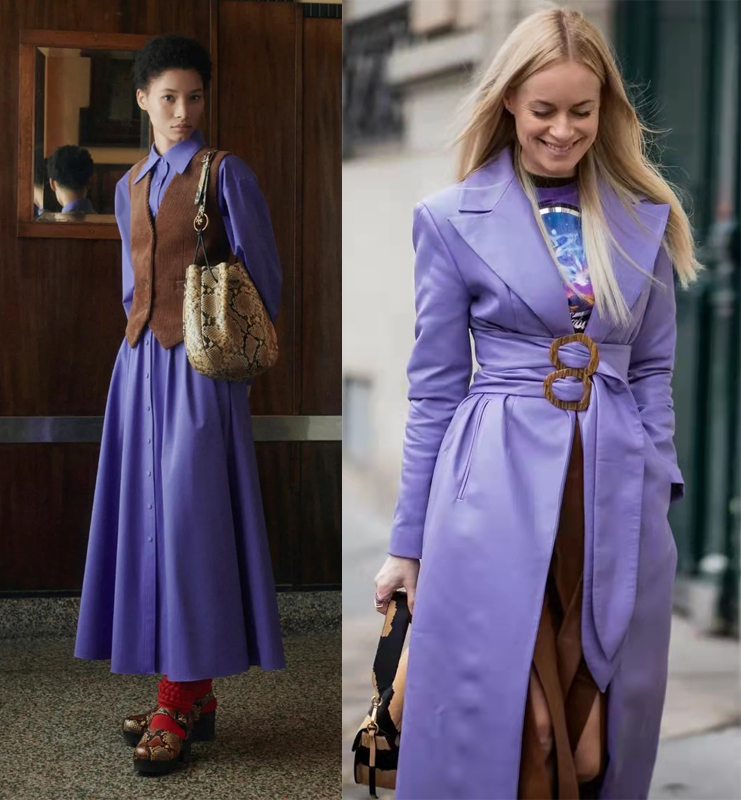 蓝紫色不愧是2022年度流行色春天这样搭配也太好看了吧