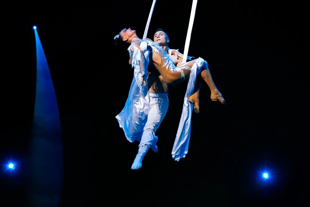 外国人三十岁学习中国杂技,双人绸吊演绎唯美爱情故事|技惊四座_新浪