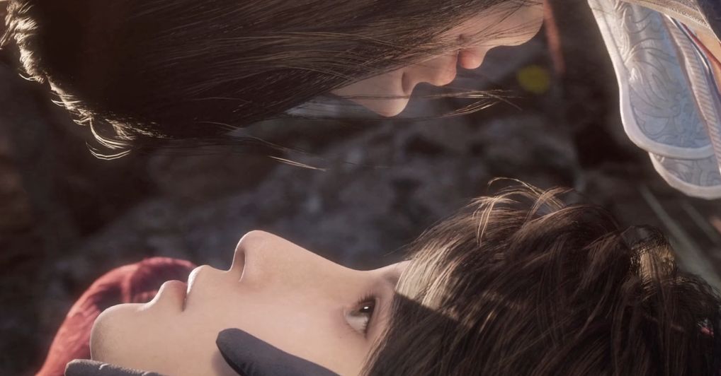 只是这还没完,李星云躺在姬如雪的腿上,姬如雪捧着老李的脸,四目相对