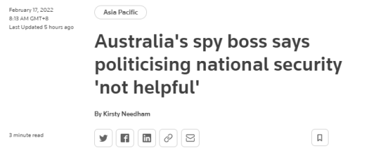 政坛内卷“揪着中国”，澳大利亚情报头子都看不下去了！