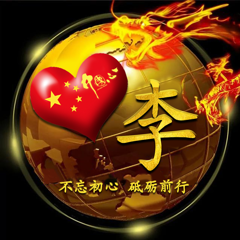 经典霸气中国龙25张爱国姓氏签名头像打造你的个人标志