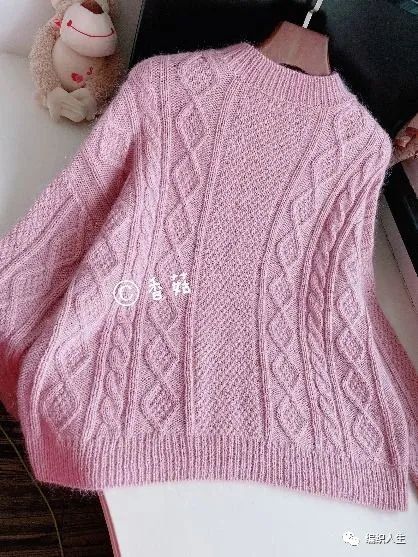悦樱温柔复古风麻花棒针套头毛衣有编织图解