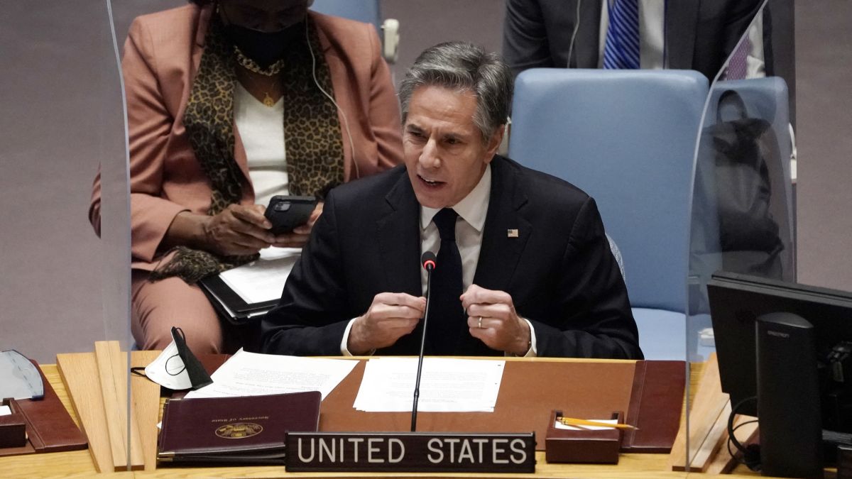 布林肯在联合国安理会发言 图自美媒