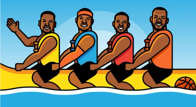 全明星合影纪念哈艾同框令人泪目香蕉船兄弟再现老詹站c位