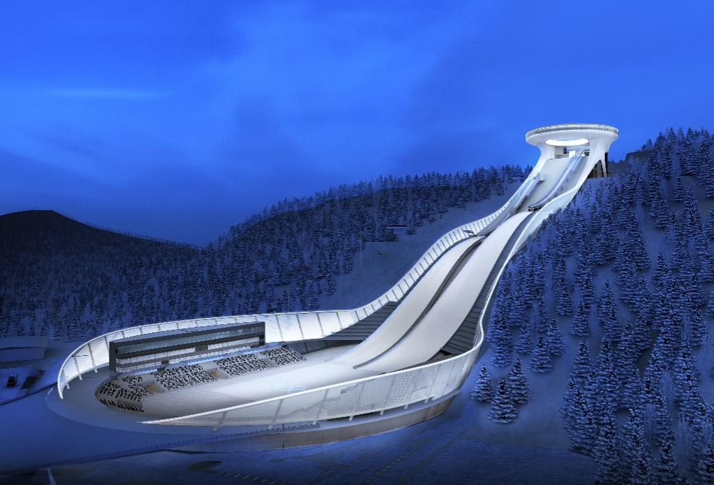 我国首座达到奥运标准的跳台滑雪场馆,在冬奥会期间共举办了10场比赛
