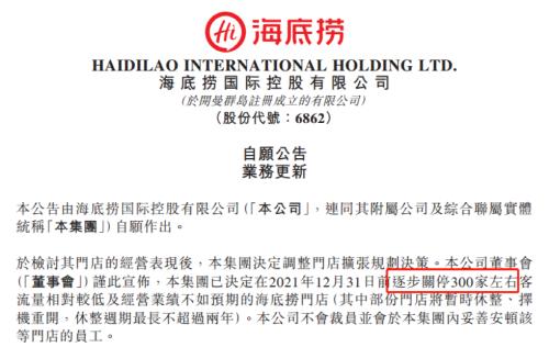 关店300家！海底捞“栽了”：最高预亏45亿，都是疯狂扩张惹的祸？休闲区蓝鸢梦想 - Www.slyday.coM