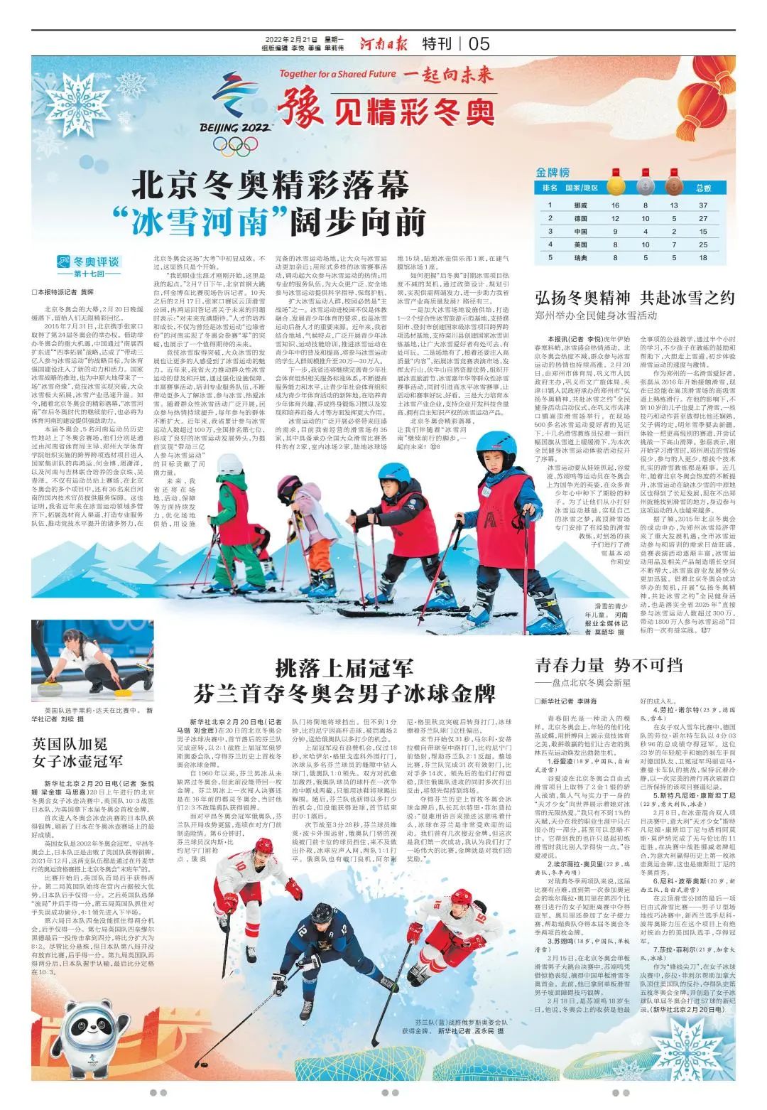 太太太好看了!今天的报纸冬奥版面个个"顶流"|日报_新浪新闻