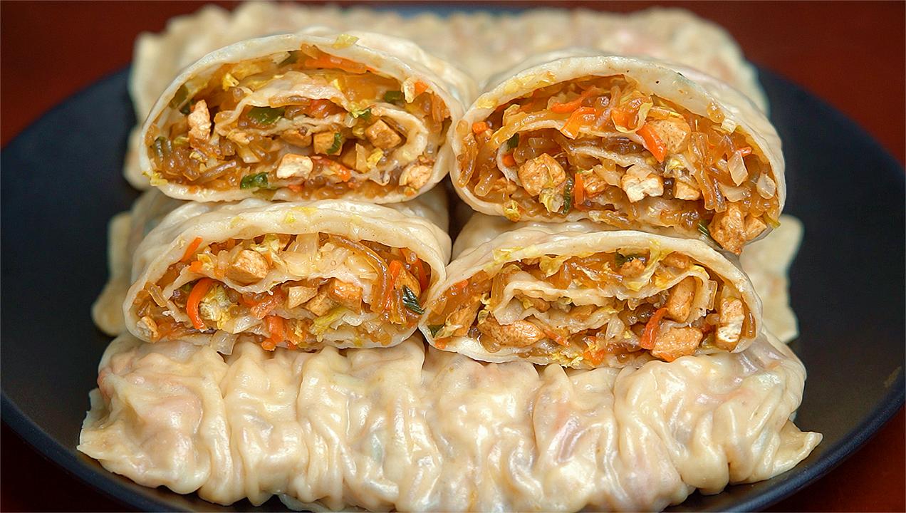 白菜不用炒着吃了教你做成菜卷皮筋道馅鲜香简单吃不够