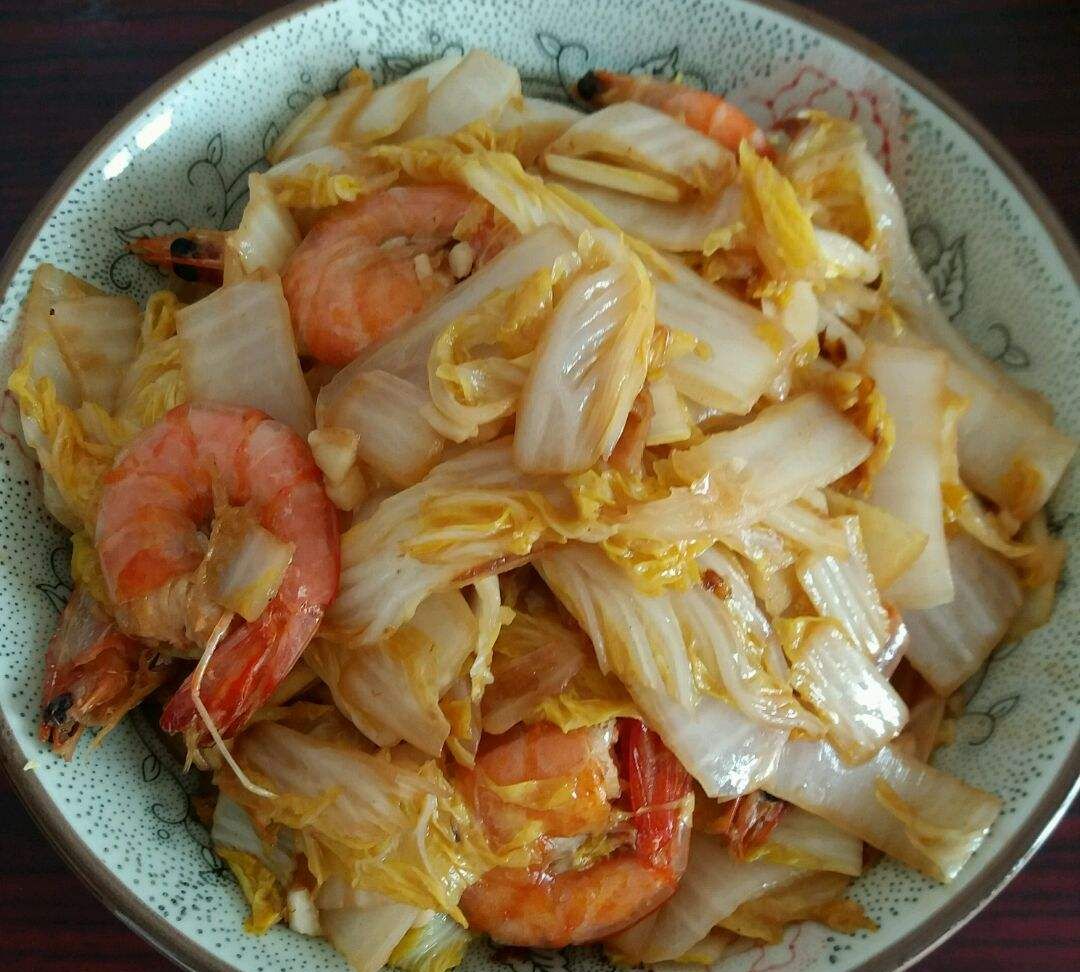 教你虾仁白菜的秘制做法营养解馋又美味下饭一出锅就被抢光