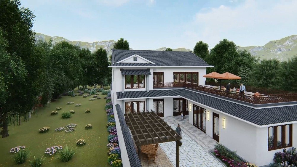 中式四合院别墅古典四合院建筑徽派四合院住宅设计图纸