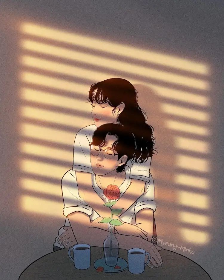 描绘了爱情最美的样子,是相爱到老|插画|爱情|艺术家_新浪新闻