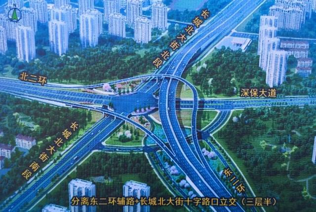 保定东二环快速路启动建双向六车道高架桥