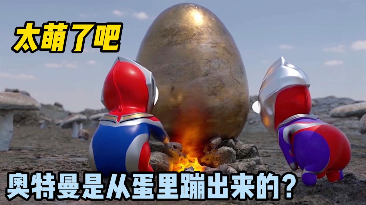 奥特曼原来是从蛋里出生的,幼崽时期的平成三杰,真是太可爱了!
