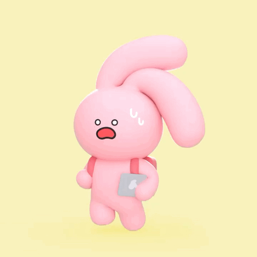 疯狂可爱粉红兔子太可爱了