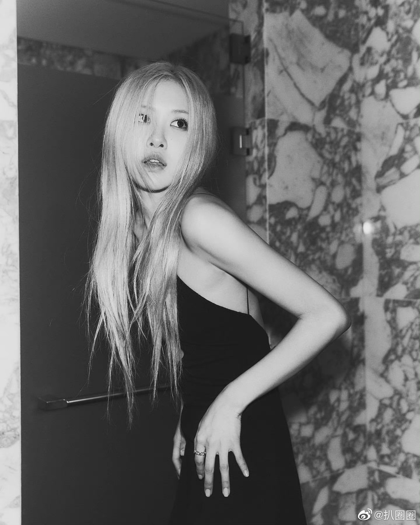 黑白滤镜下的rosé好辣的澳洲小玫瑰