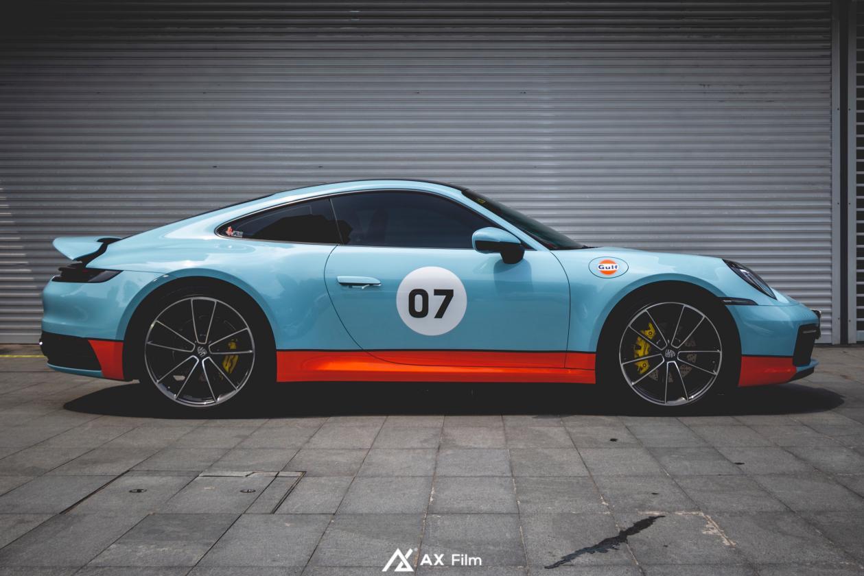 ax改色案例保时捷911改色高亮海风蓝海湾涂装好不好看你说了算