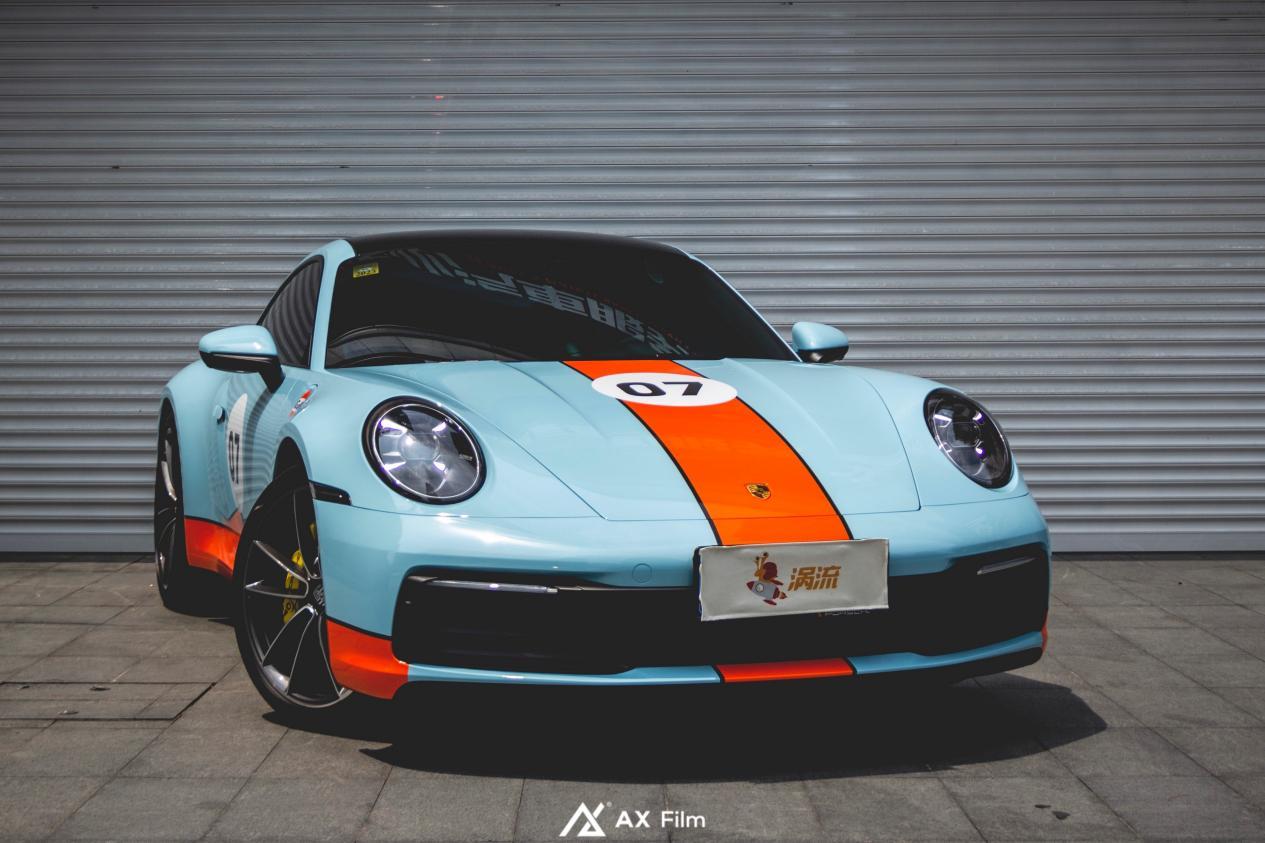 ax改色案例保时捷911改色高亮海风蓝海湾涂装好不好看你说了算