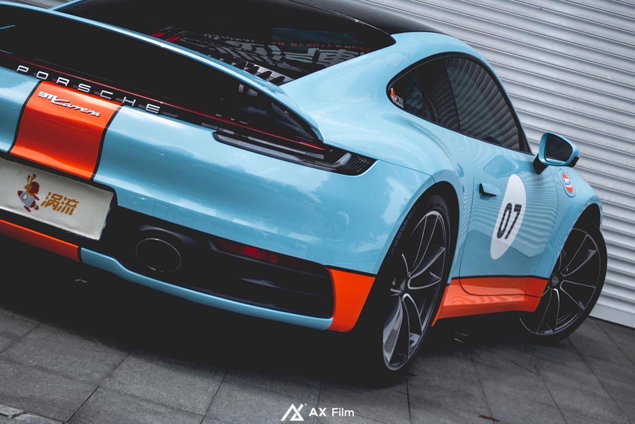 ax改色案例保时捷911改色高亮海风蓝海湾涂装好不好看你说了算