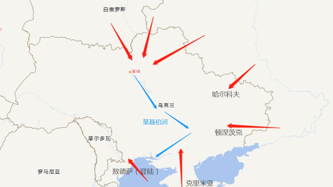 俄军进攻乌克兰路线图图片