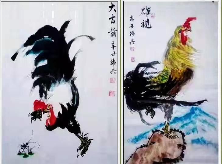 访淮南著名画家韩兵笔下鸿烈鸡|笔墨|张世玉|书画_新浪新闻