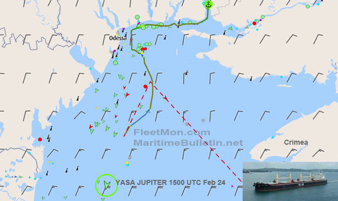 一货船在敖德萨港被导弹击中，马士基等船公司暂停乌克兰港口停靠休闲区蓝鸢梦想 - Www.slyday.coM