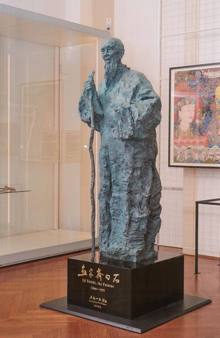 吴为山雕塑《画家齐白石》被维也纳世界博物馆收藏|中国美术馆|画家