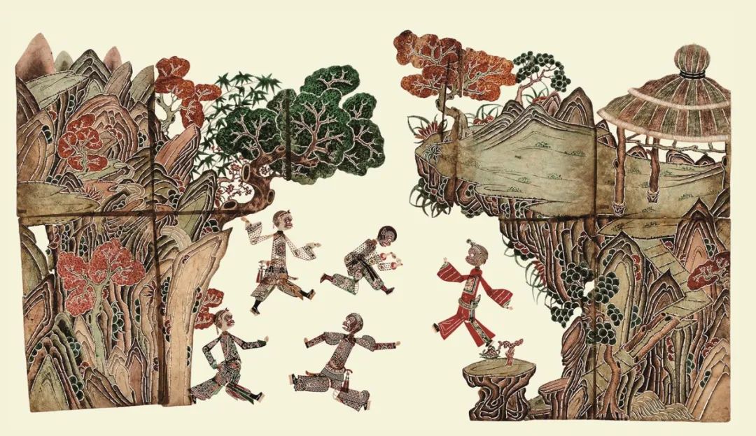 皮影 150×220cm 清代 陕西 中国美术馆藏四郎探母 原作:张玉亭