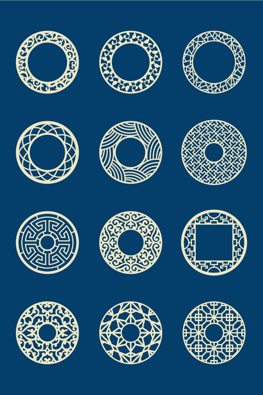 超好看的国风传统花纹素材合集|国风_新浪新闻