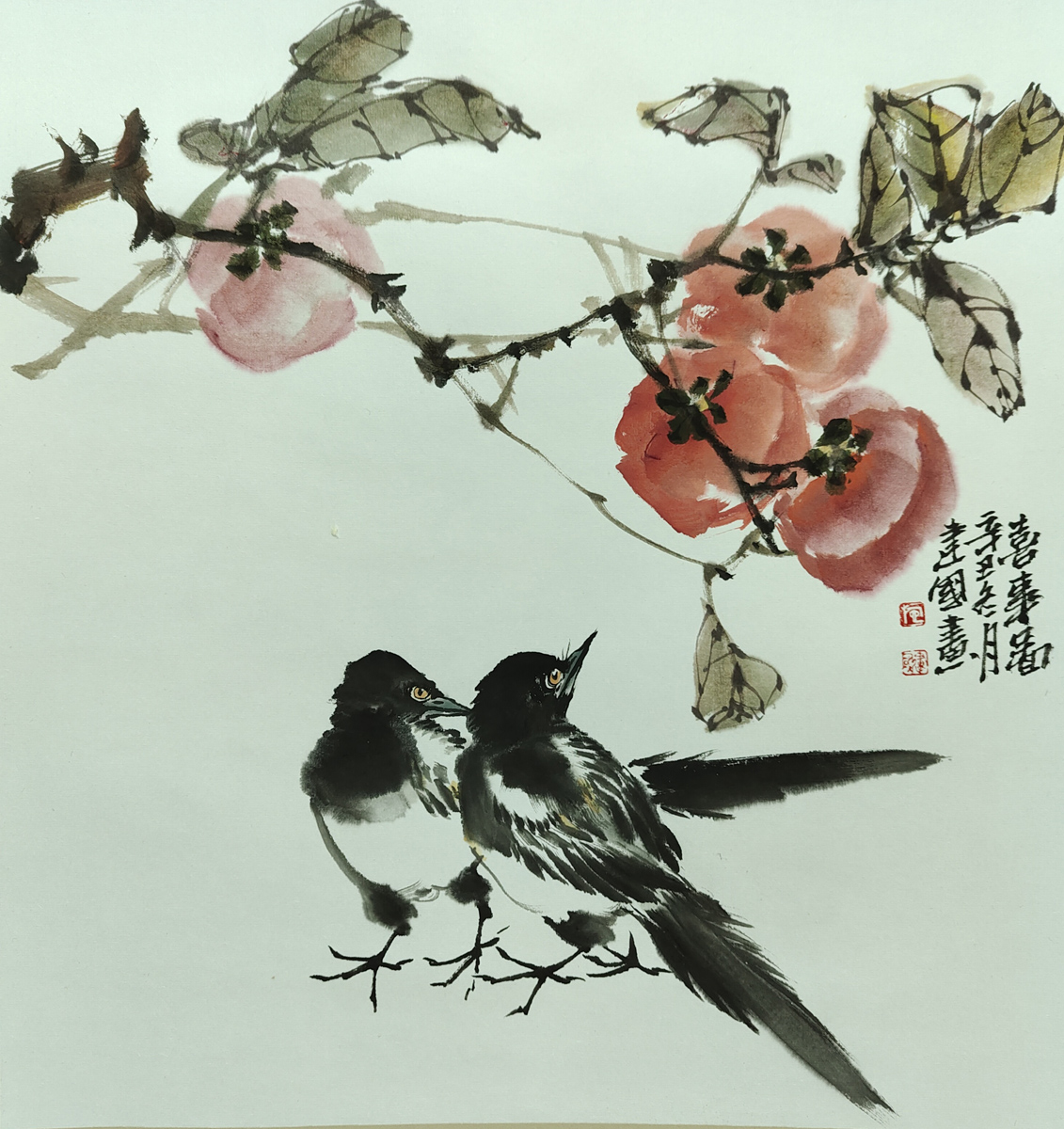 作品欣赏春华秋实心随花开画家施建国作品欣赏