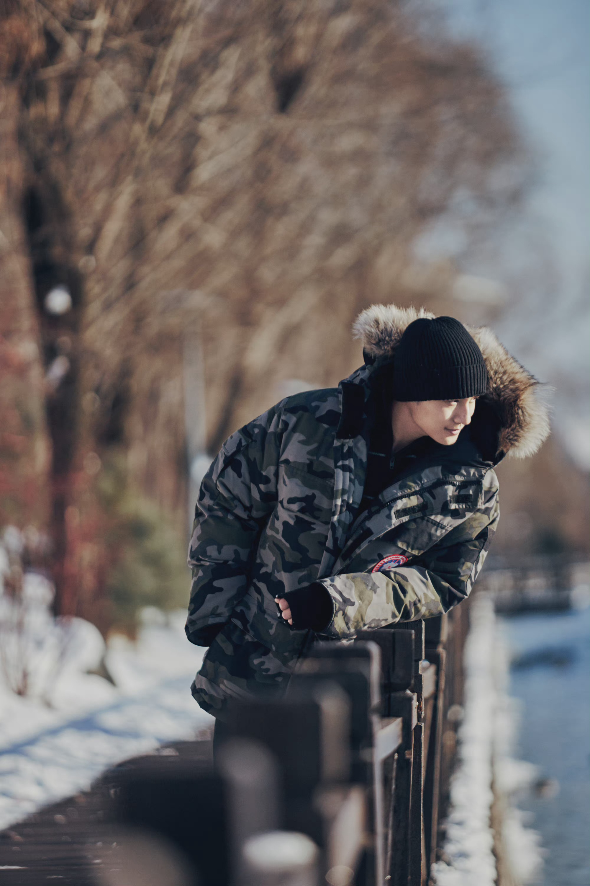 郑业成晒冬日雪景照,告别2月最后一天,帅哥侧颜好绝|郑业成|侧颜|冬日