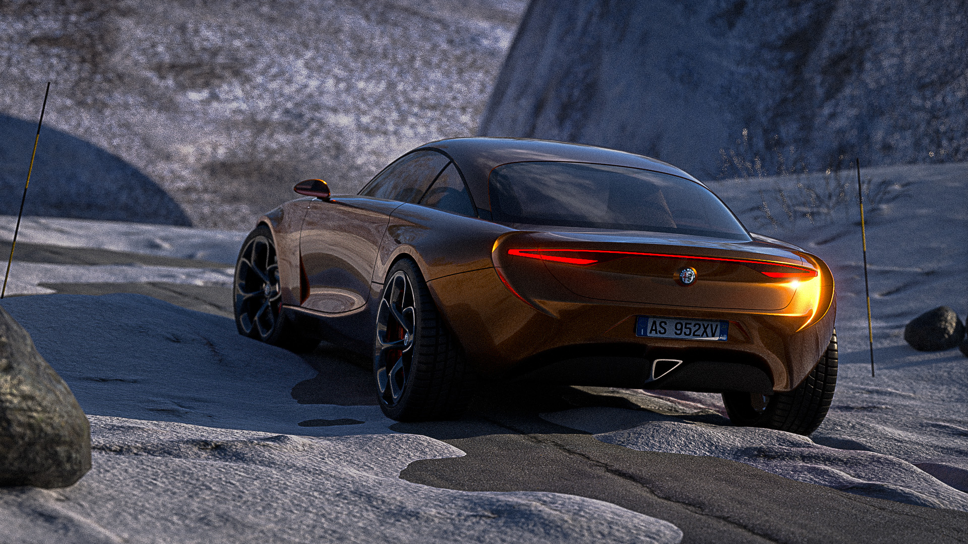 阿尔法·罗密欧Giulia Coupe渲染图曝光