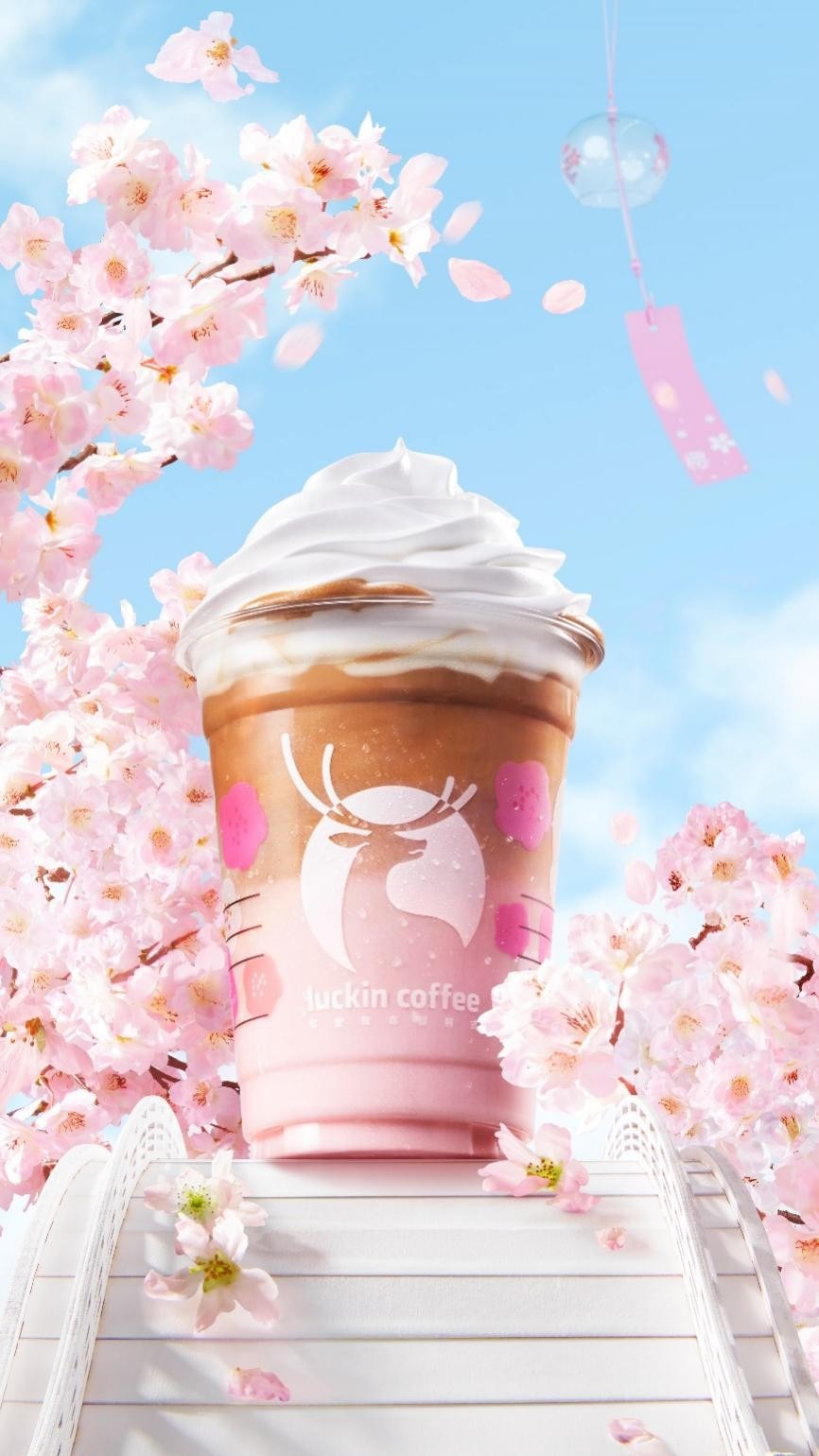 瑞幸春日樱花季:珞珈樱花拿铁丝滑升级回归,0卡糖颜值高|瑞幸咖啡
