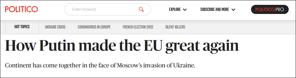 多国态度现“历史性”转变，美媒：乌克兰危机将使欧洲更加依赖美国休闲区蓝鸢梦想 - Www.slyday.coM