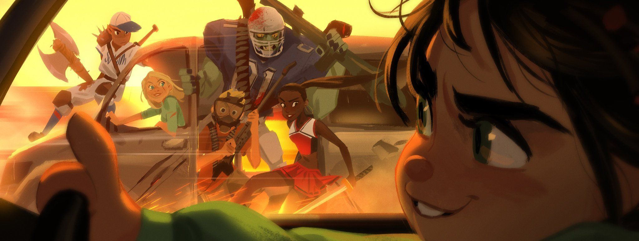 美漫风格的概念人物角色插画把角色的特征放大到极度的明显