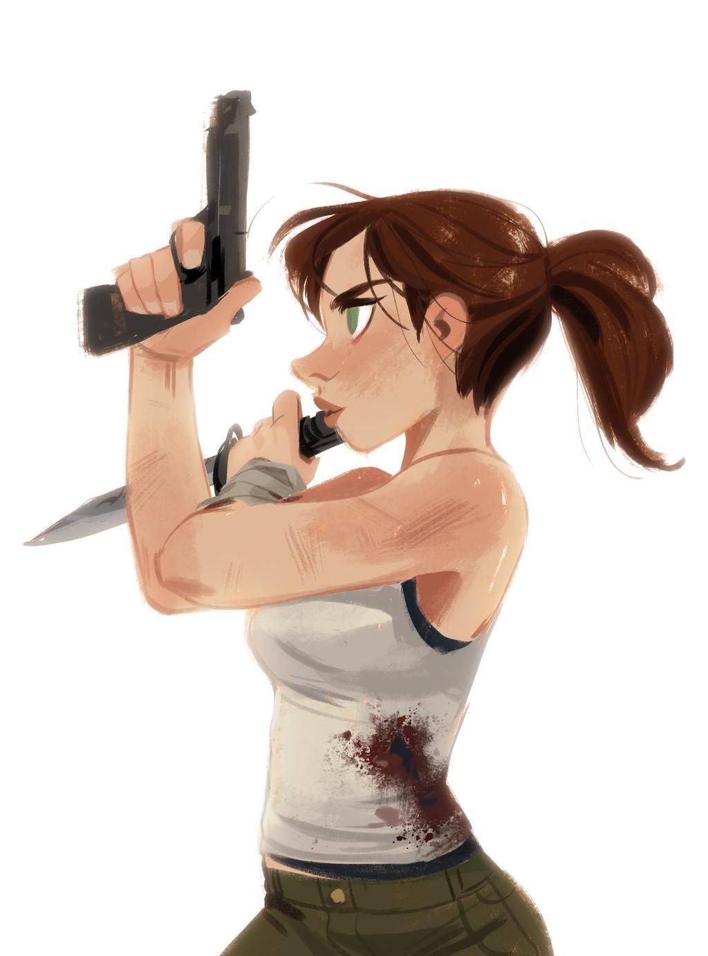 美漫风格的概念人物角色插画把角色的特征放大到极度的明显