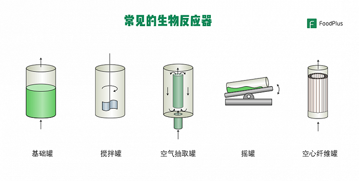 常见的生物反应器,图片来源:foodplus这些生物反应器各有优缺点和不同