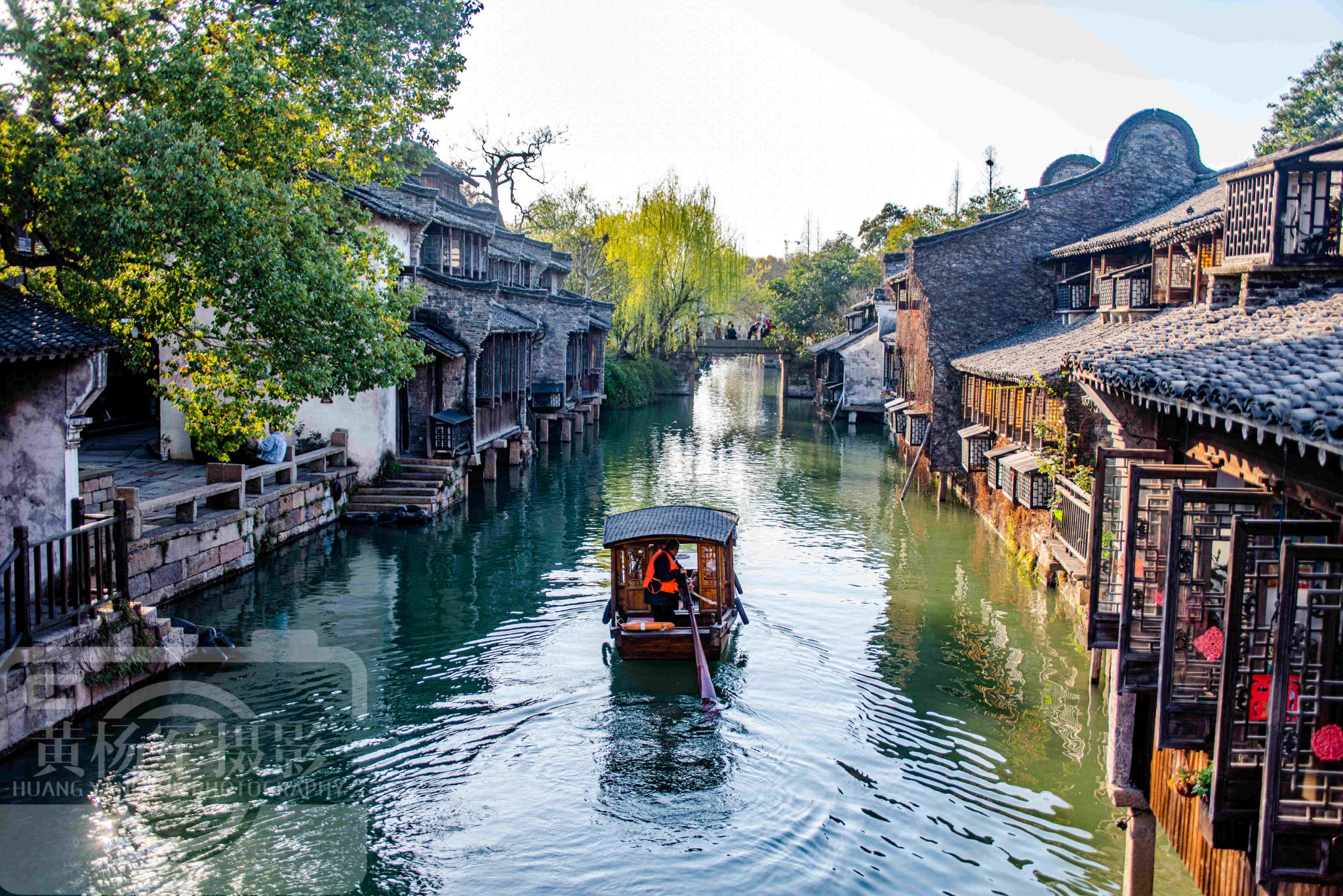 中国杭嘉湖平原中心的小镇古色古香烟火味浓诗意江南景色醉人