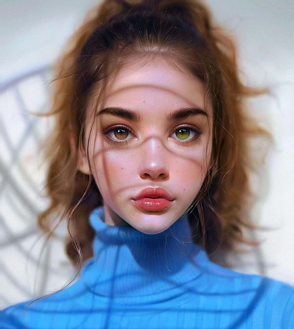 超真实美女人像厚涂,写实风格的插画经常被误以为是照片|人像|插画