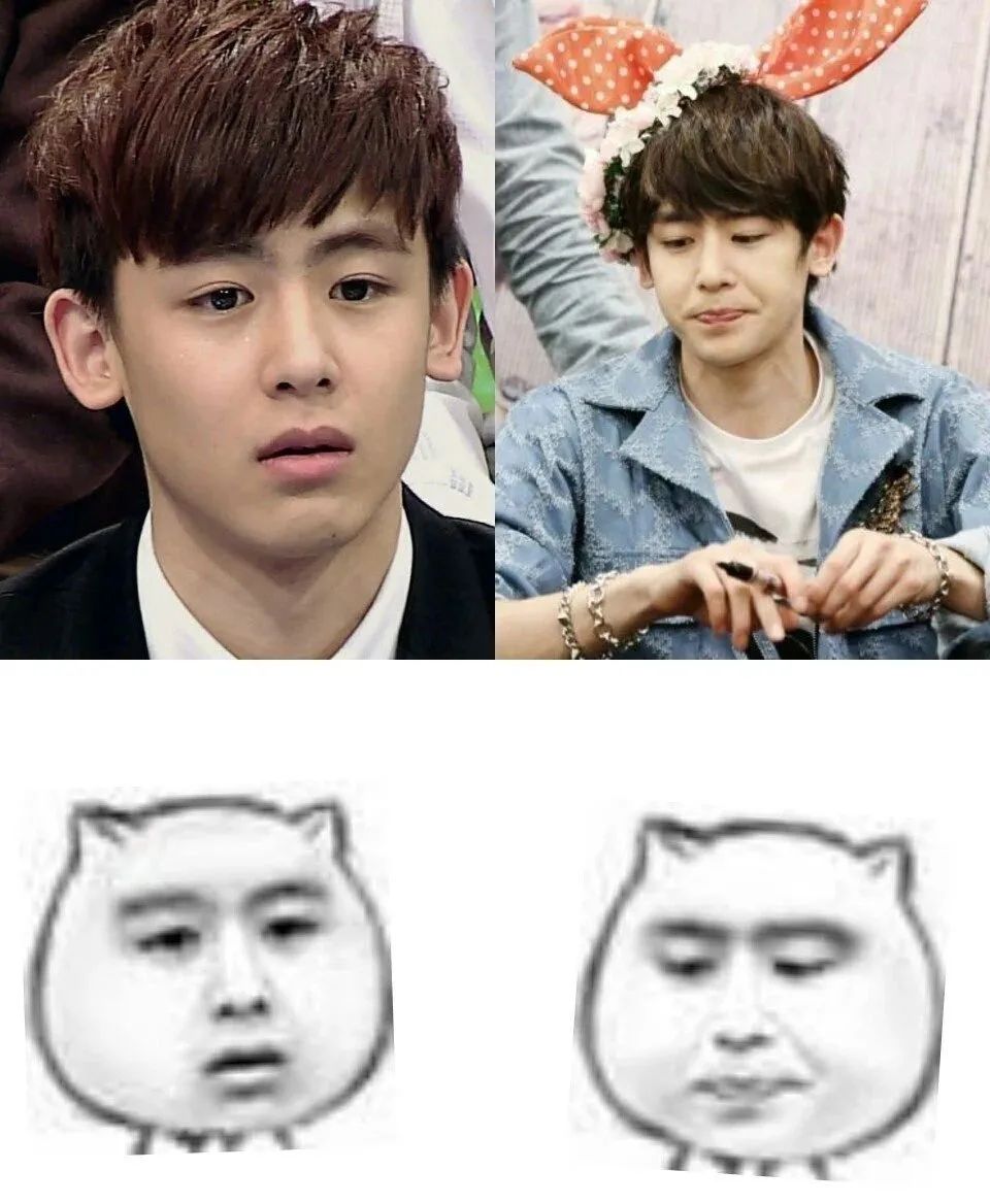 那张著名的表情包也来源于他:第三位,尼坤8915帅哥,可别再吃了哈!