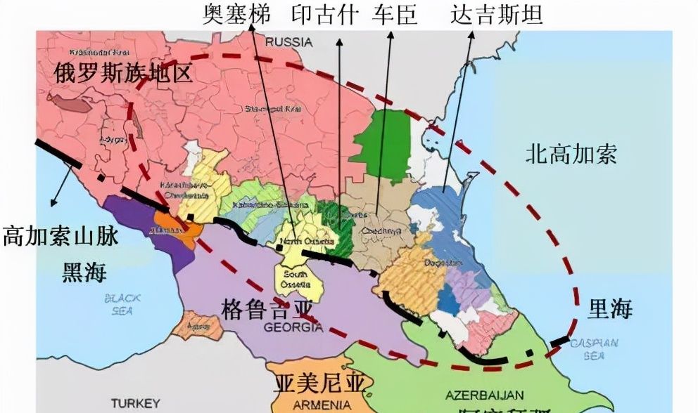 车臣地图位置图片