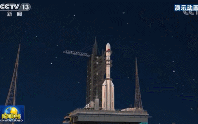 总台央视《新闻联播》此前播出的新一代载人运载火箭演示动画
