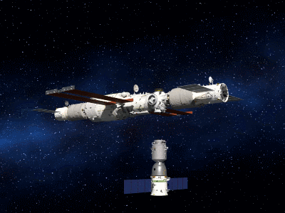 　径向交会对接示意图 本文图片均来自微信公众号@中国航天科技集团