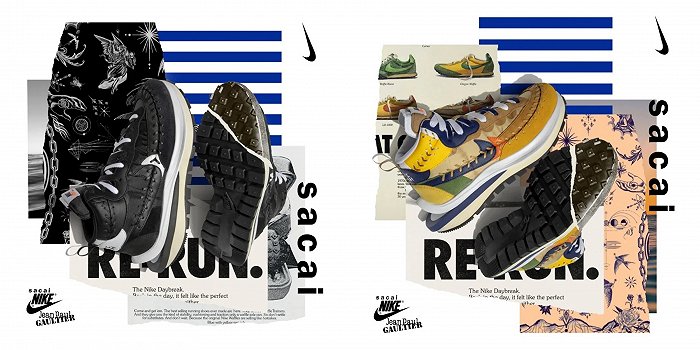 Sacai、需和縱觀卡地亞、联名</p><p>　　從2017年起
，合作Jean Paul Gaultier與NIKE的潮牌三方聯名鞋款