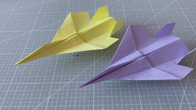 「手工折纸」一架能飞很远的"f14战斗机"