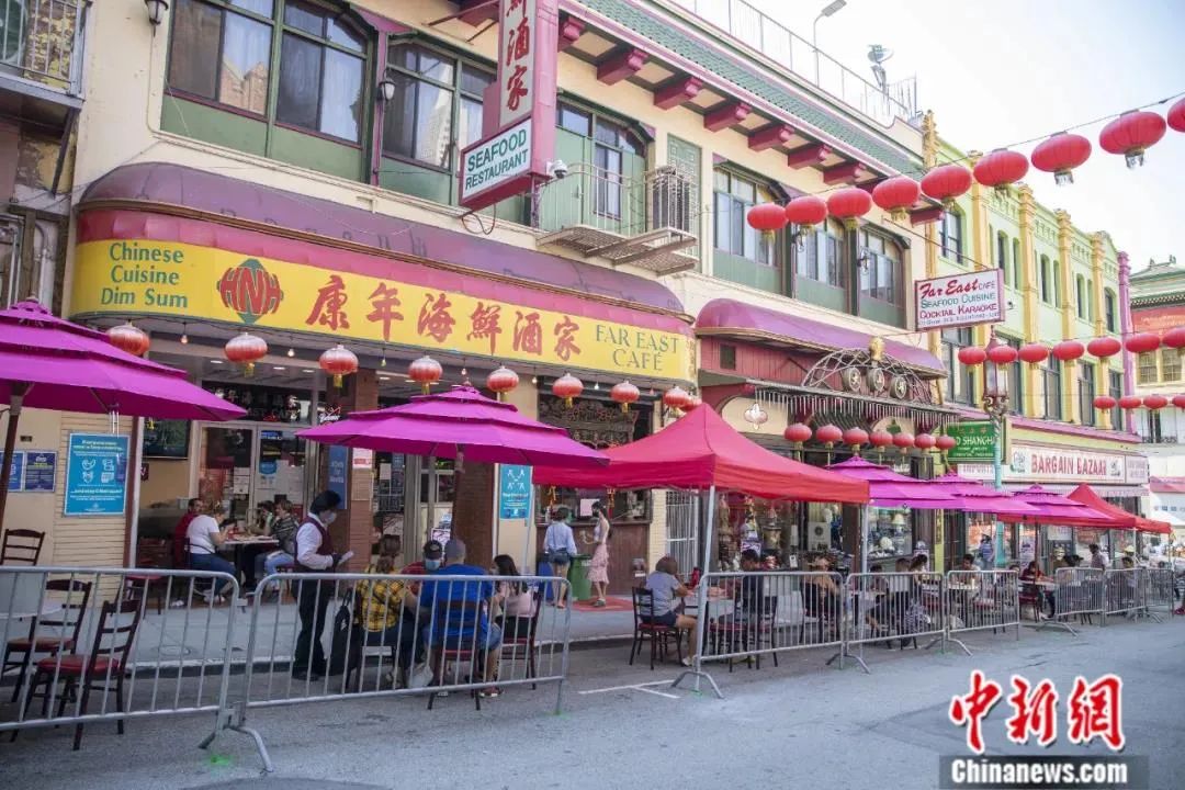 美国旧金山唐人街上的中餐馆.中新社记者 刘关关 摄