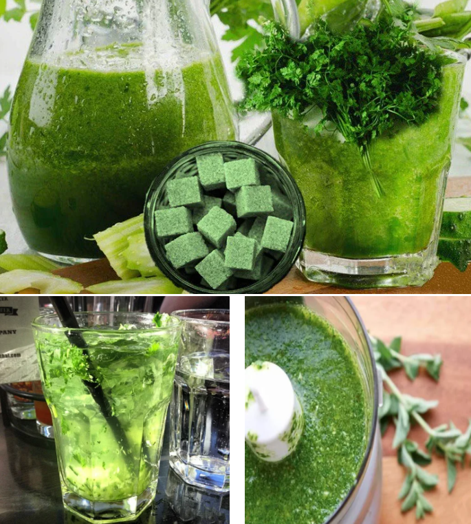 是能把任何饮料变成香菜汁的块状浓缩香菜.